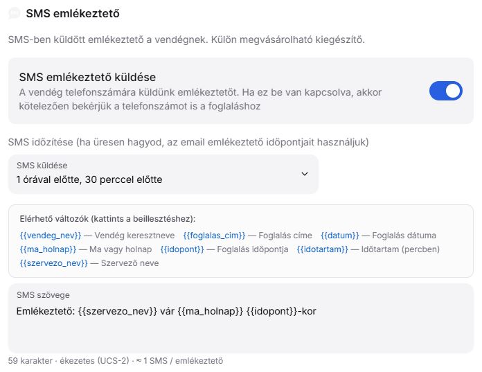 Automatikus email- és SMS-értesítések